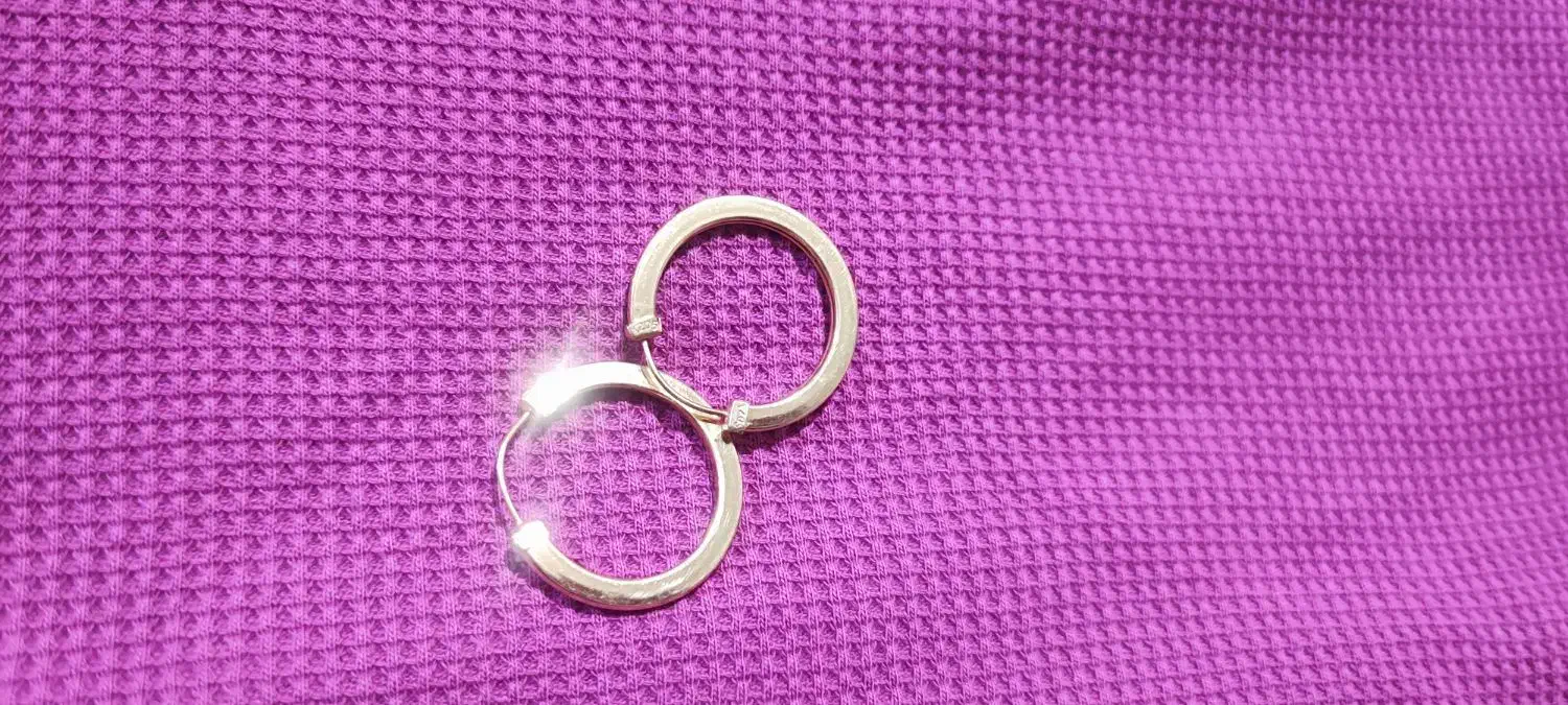 گوشواره طلا حلقه ای ساده|جواهرات|دورود, |دیوار