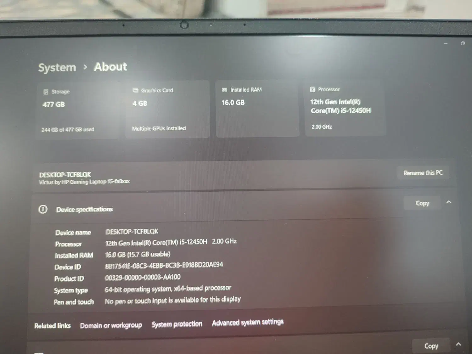 لپ تاپ ویکتوس hp|رایانه همراه|قم, حنیف نژاد|دیوار
