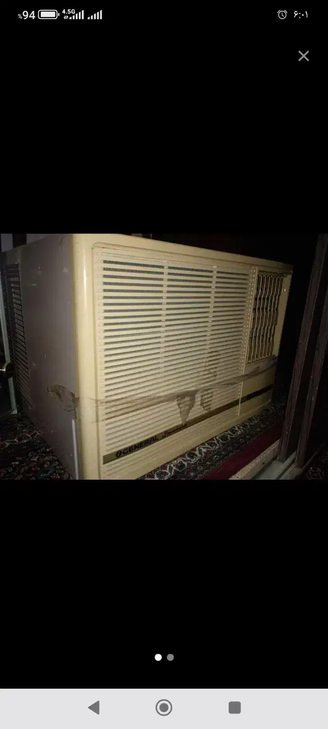 کولر پنجره ای جنرال در حد|کولر گازی و فن‌کوئل|آشخانه, |دیوار