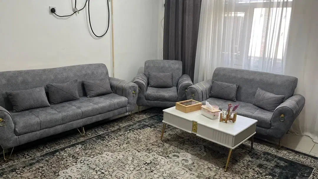 مبلمان ۷ نفره پایه فلزی|مبلمان خانگی و میز عسلی|دزفول, |دیوار