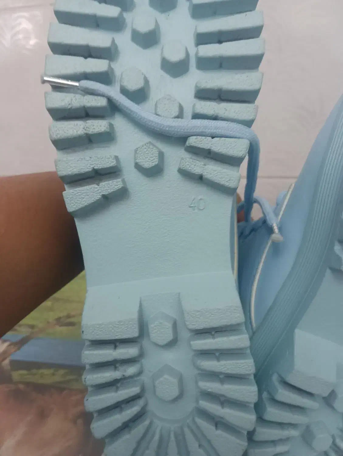 یک جفت پوتین ساقدار رنگ ابی|کیف، کفش، کمربند|ابهر, |دیوار