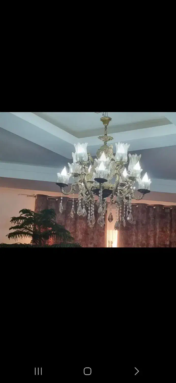 لوستر برنجی|لوستر و چراغ آویز|قزوین, |دیوار