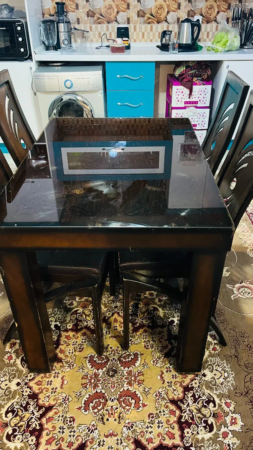 فروش میز تلوزیون ام دی اف با سنگ مرمرومیزویترین|میز تلویزیون|پیر بکران, |دیوار