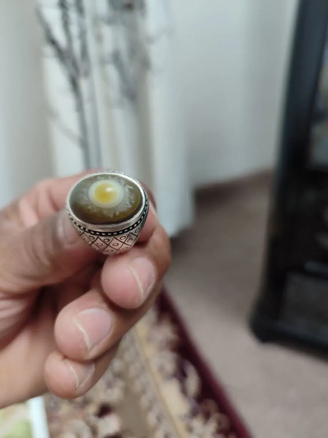 انگشتر باباقوری تک چشم وزیبا کار دست|جواهرات|فریمان, |دیوار