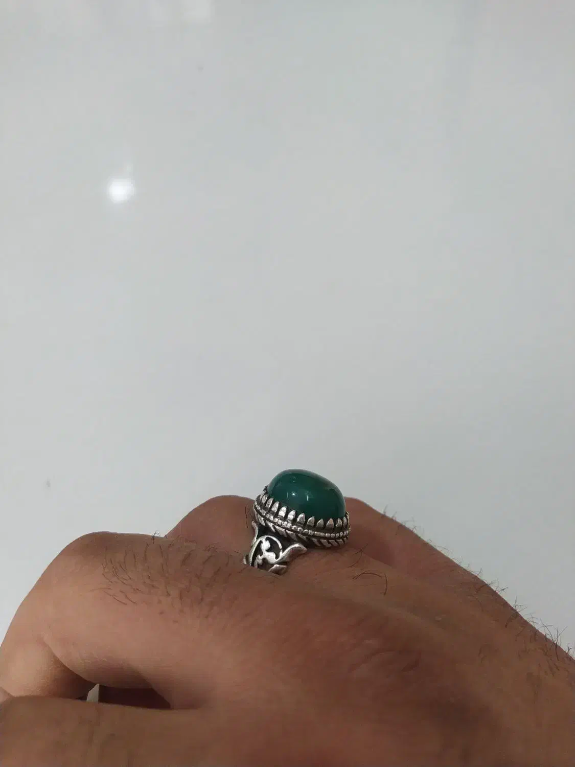 انگشتر عقیق سبز|جواهرات|آفتاب, |دیوار