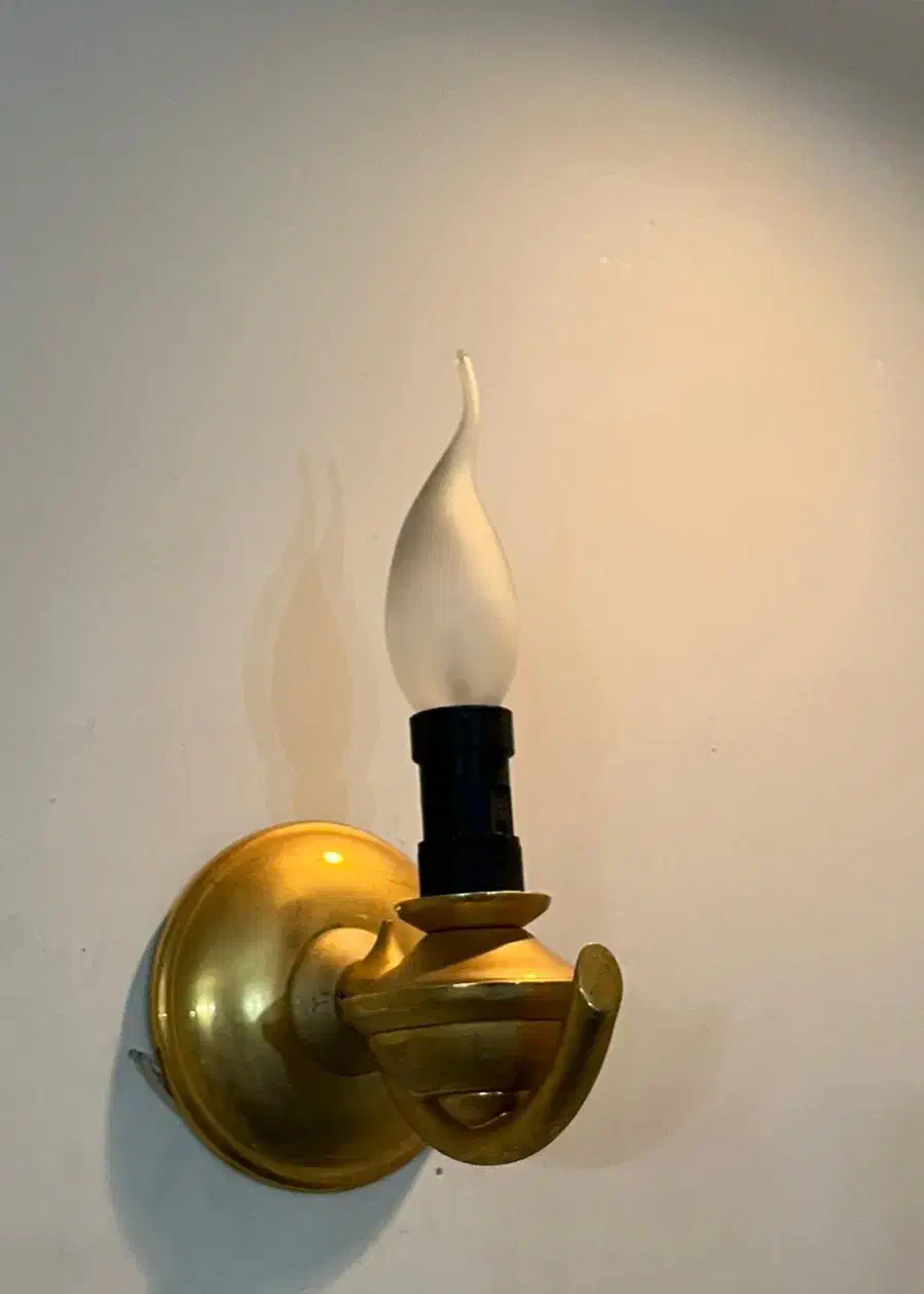 لوستر رنگ ثابت طلایی|لوستر و چراغ آویز|رشت, بوسار|دیوار