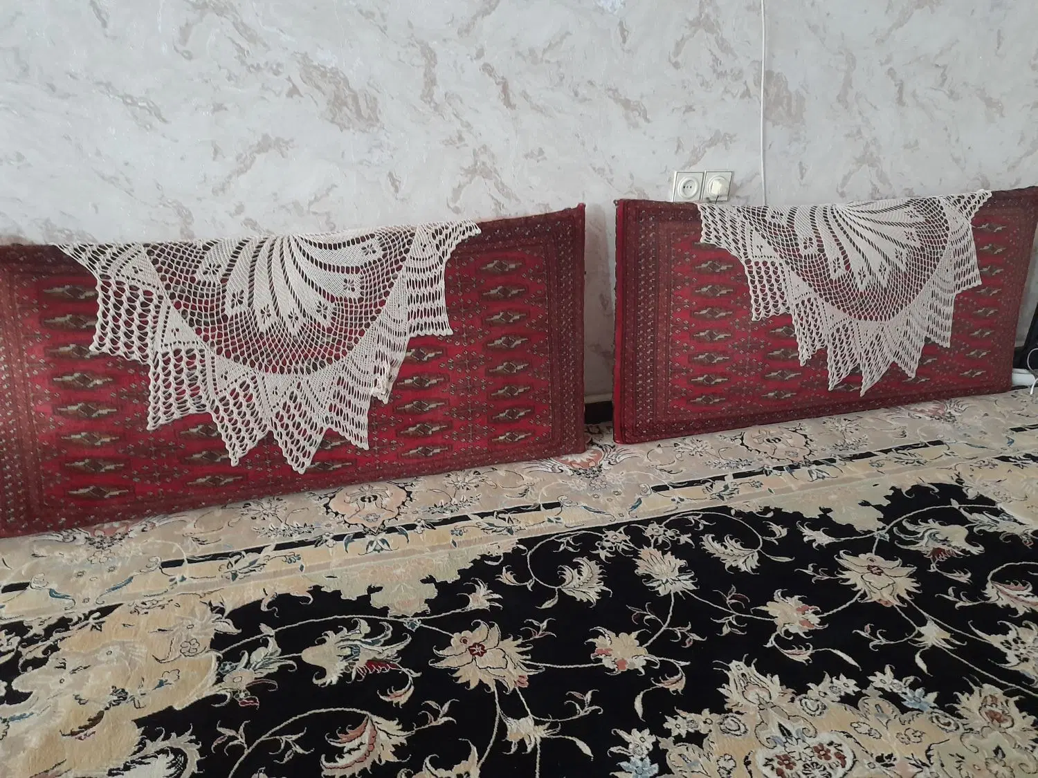 یک جفت پشتی دست بافت|پشتی|کرج, حاجی آباد|دیوار