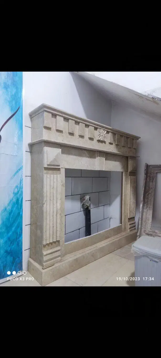 شومینه سنگی|بخاری، هیتر، شومینه|زرند, |دیوار