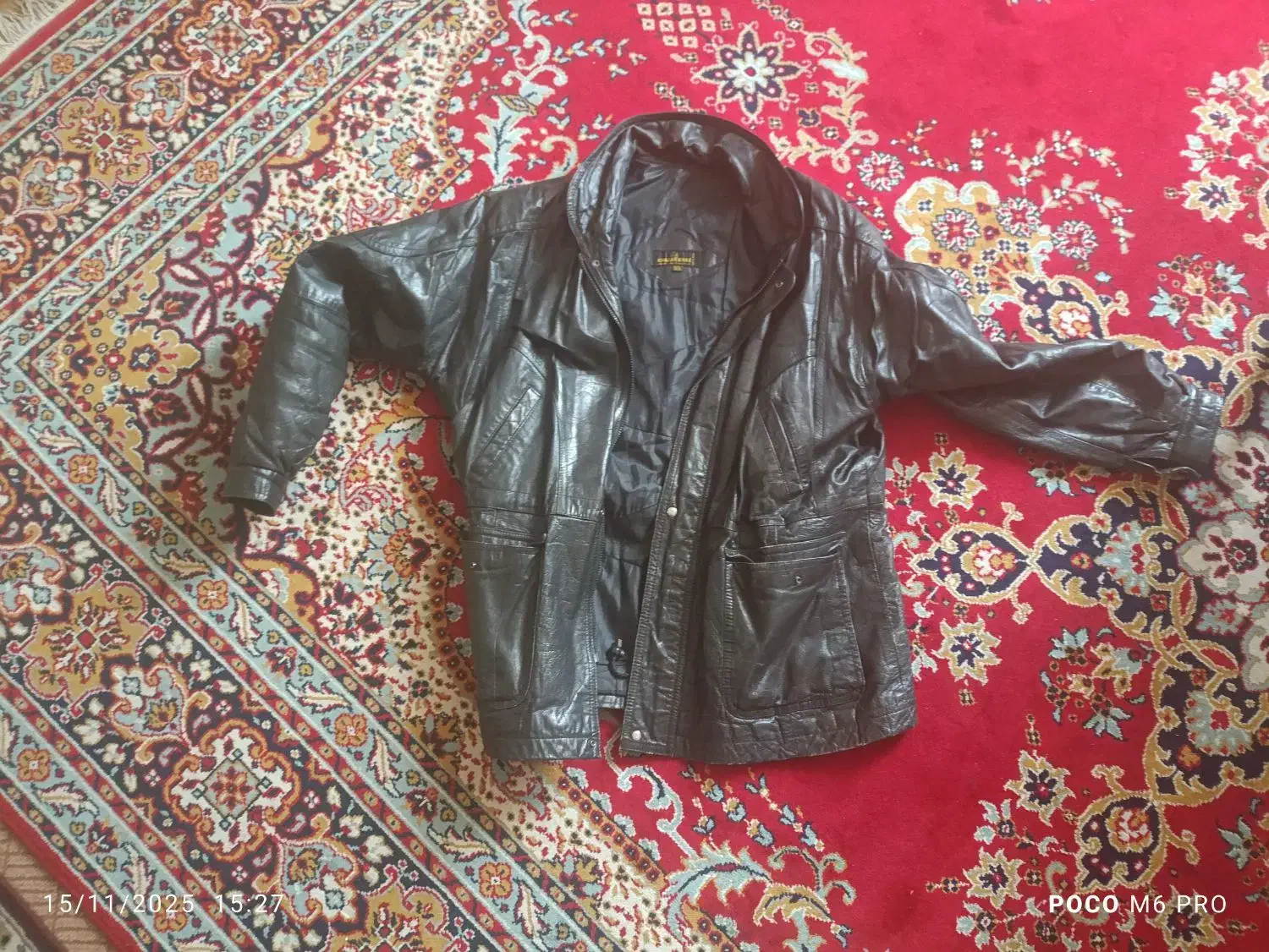 کت چرم طبیعی مردانه  مارک معتبر خزر خز  سایز XL|لباس|یزد, |دیوار