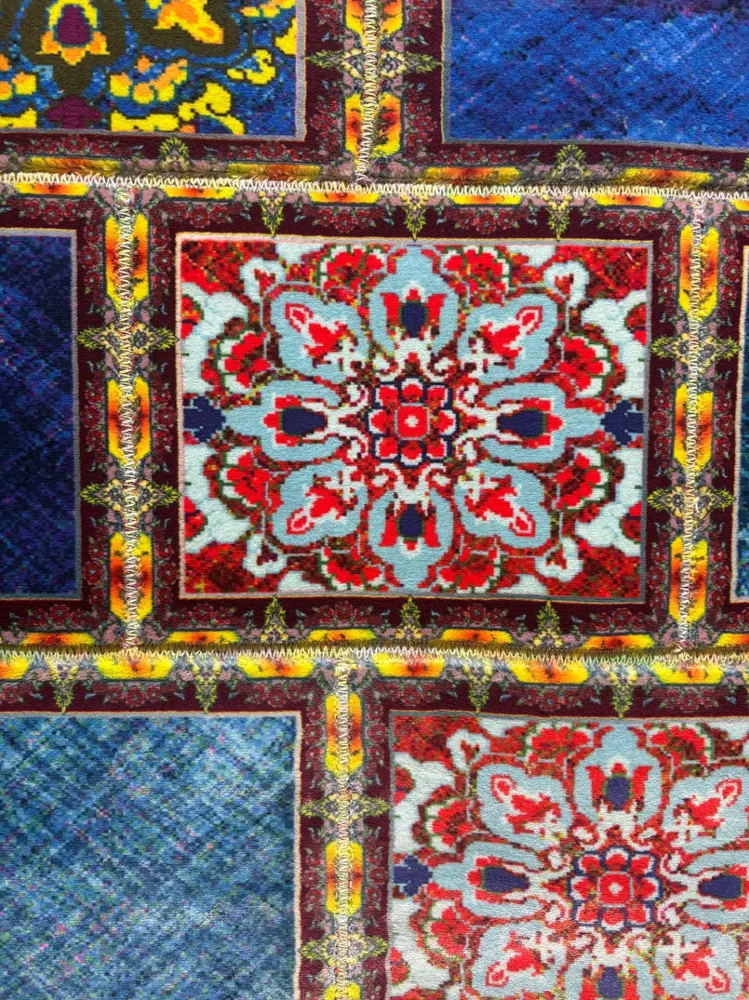 فرش 700شانه دستی و ماشینی چهل تیکه|فرش|زاهدان, |دیوار