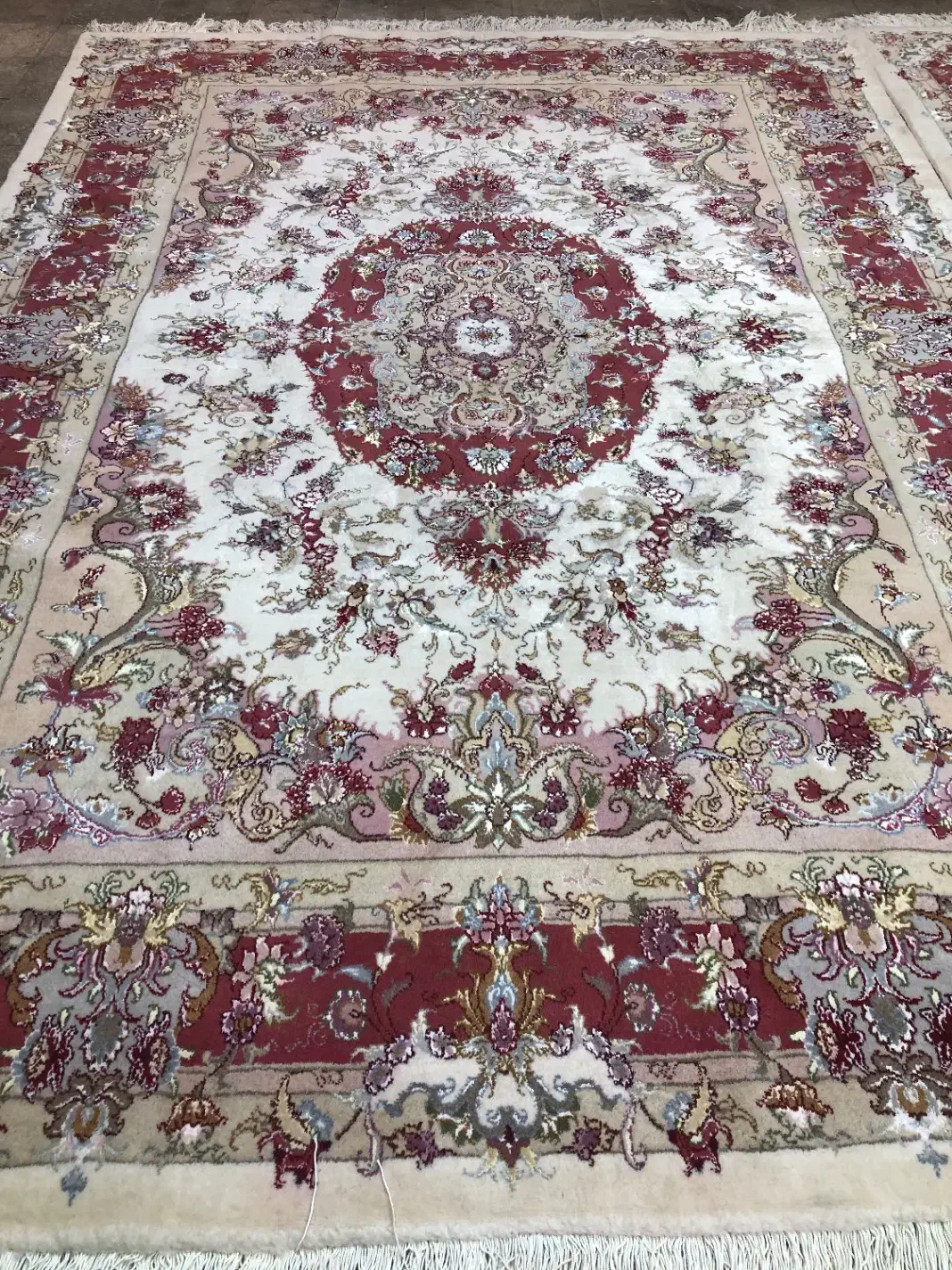 (فرش فرزین)جفت ۹ متری خطیبی۴۰ رج (کف قیمت) نخ پشم|فرش|تبریز, |دیوار