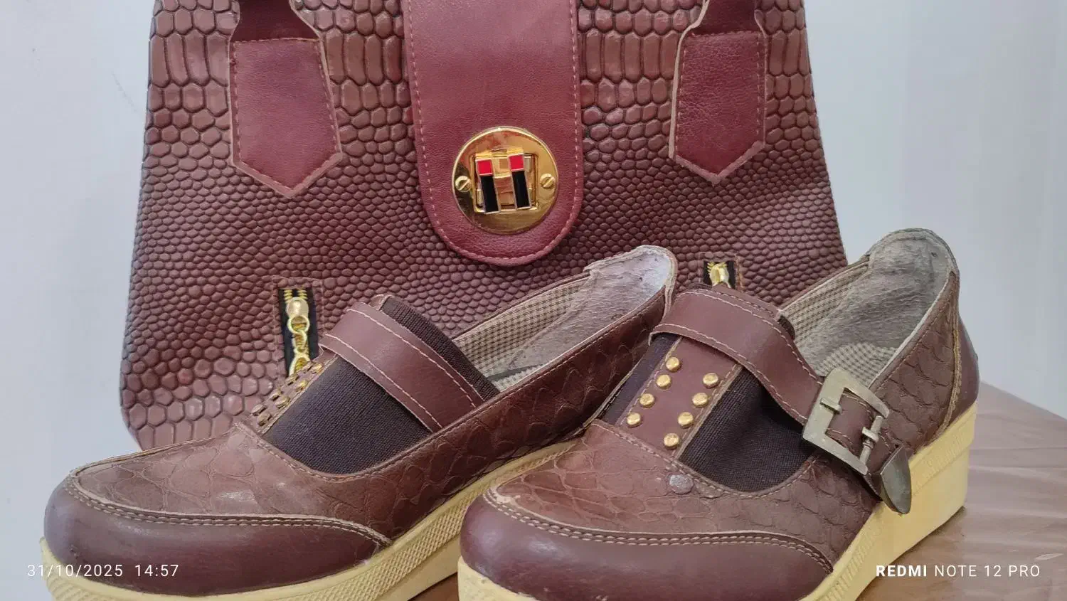 ست کیف وکفش پوست ماری|کیف، کفش، کمربند|میاندوآب, |دیوار