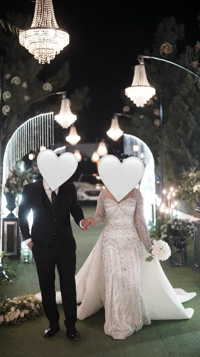 لباس عروس مدل ماهی(دودامنه)مدل عربی/تمام کریستال|لباس|تهران, شهرک الهیه غرب|دیوار