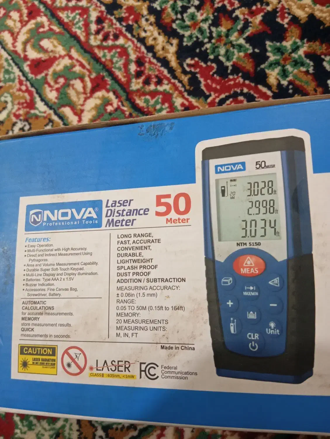 مترلیزری ۵۰متری صفرNOVA|ابزارآلات|بافق, |دیوار