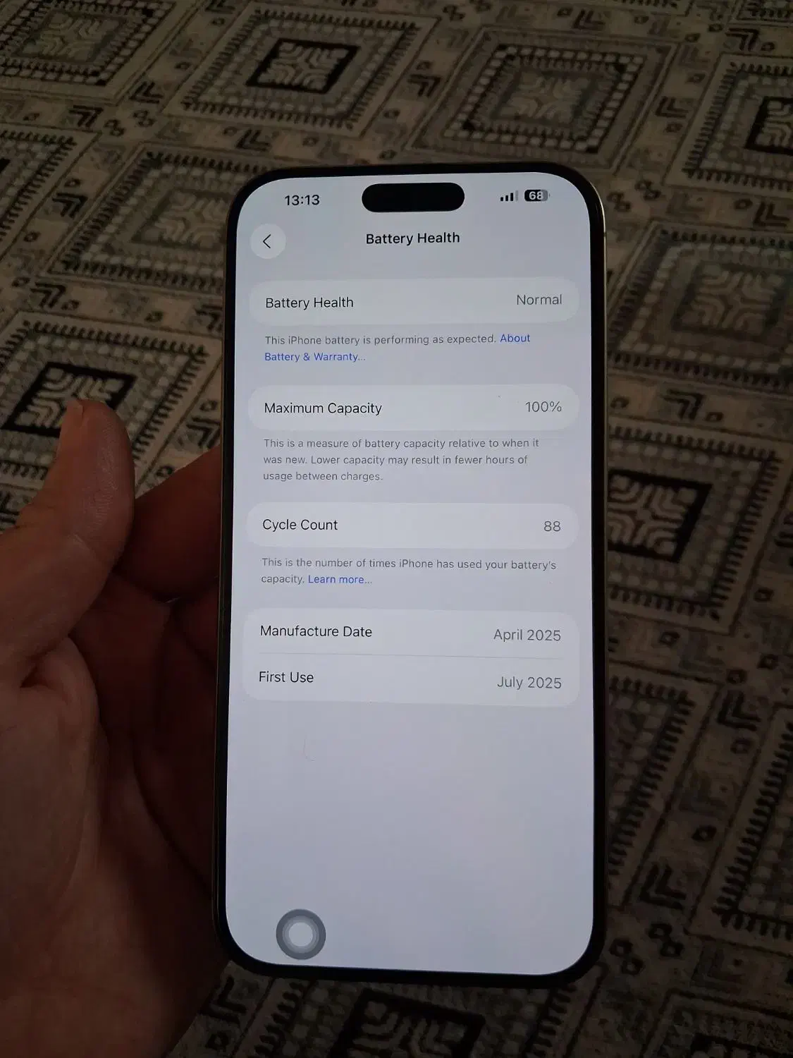یک عدد آیفون۱۶پرومکس سریm|موبایل|اردبیل, |دیوار