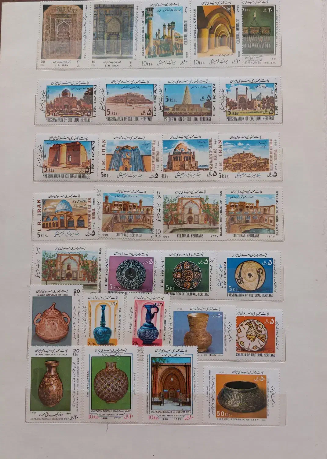 کلکسیون تمبر قدیمی شامل قاجار پهلوی و اوایل انقلاب|کلکسیون سکه، تمبر، اسکناس|تهران, دکتر هوشیار|دیوار