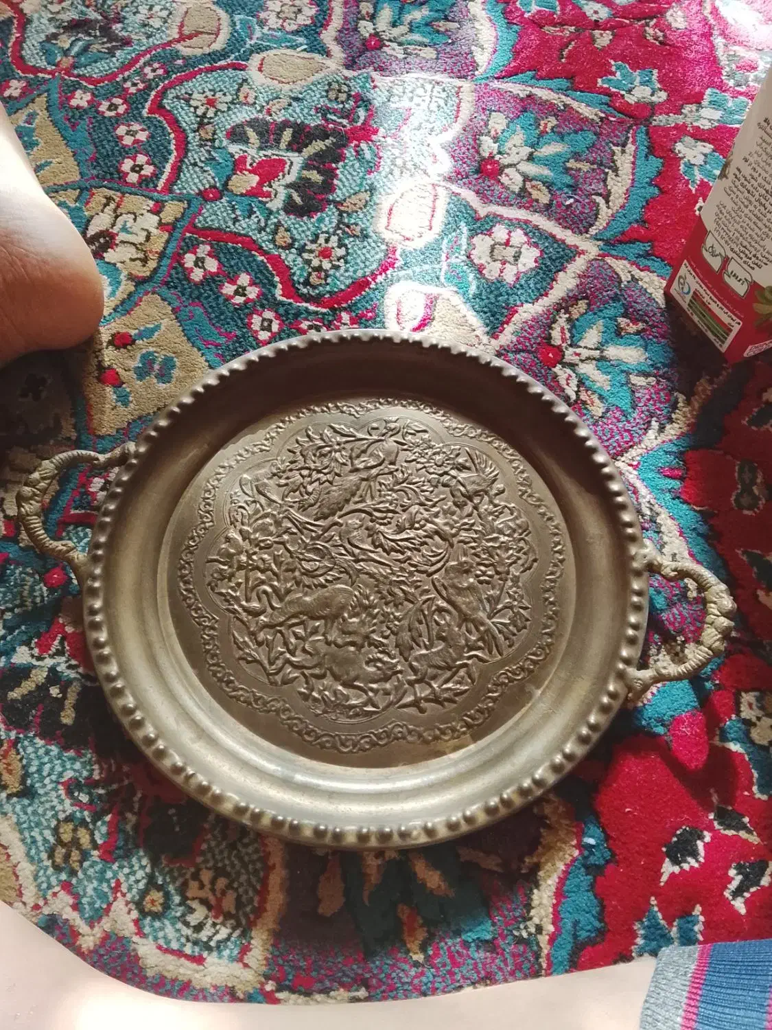 یک سینی قدیمی با 85 سال قدمت|کلکسیون اشیاء عتیقه|مشهد, کوشک مهدی|دیوار