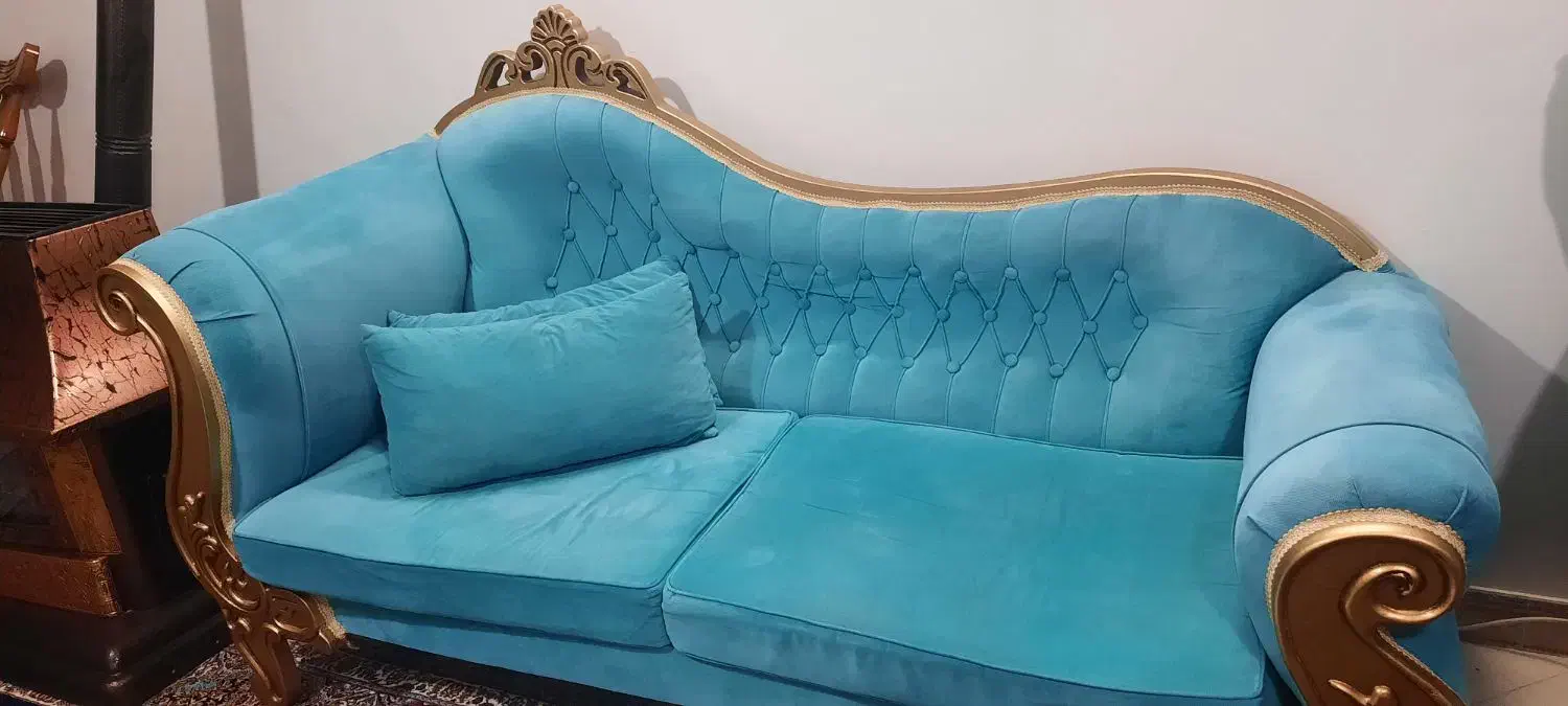 مبلمان هفت نفره و میز جلومبلی و عسلی|مبلمان خانگی و میز عسلی|شازند, |دیوار