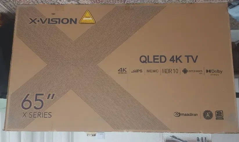 کارتن تلوزیون ایکس ویژن ۶۵ اینچ|تلویزیون و پروژکتور|کرج, حسن آباد|دیوار