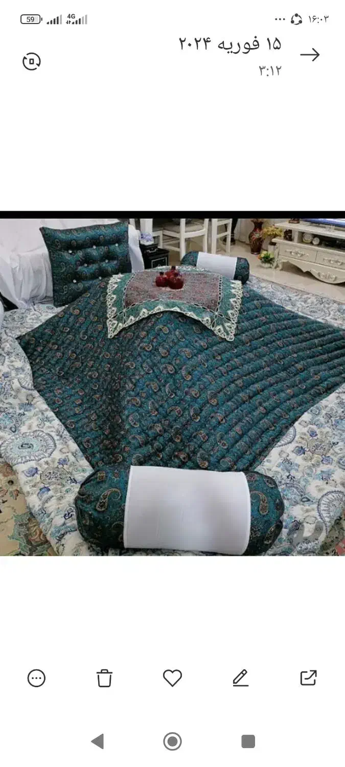 تولیدی انواع لحاف کرسی و تشک و بالش کلی و جزئی|رختخواب، بالش، پتو|همدان, |دیوار