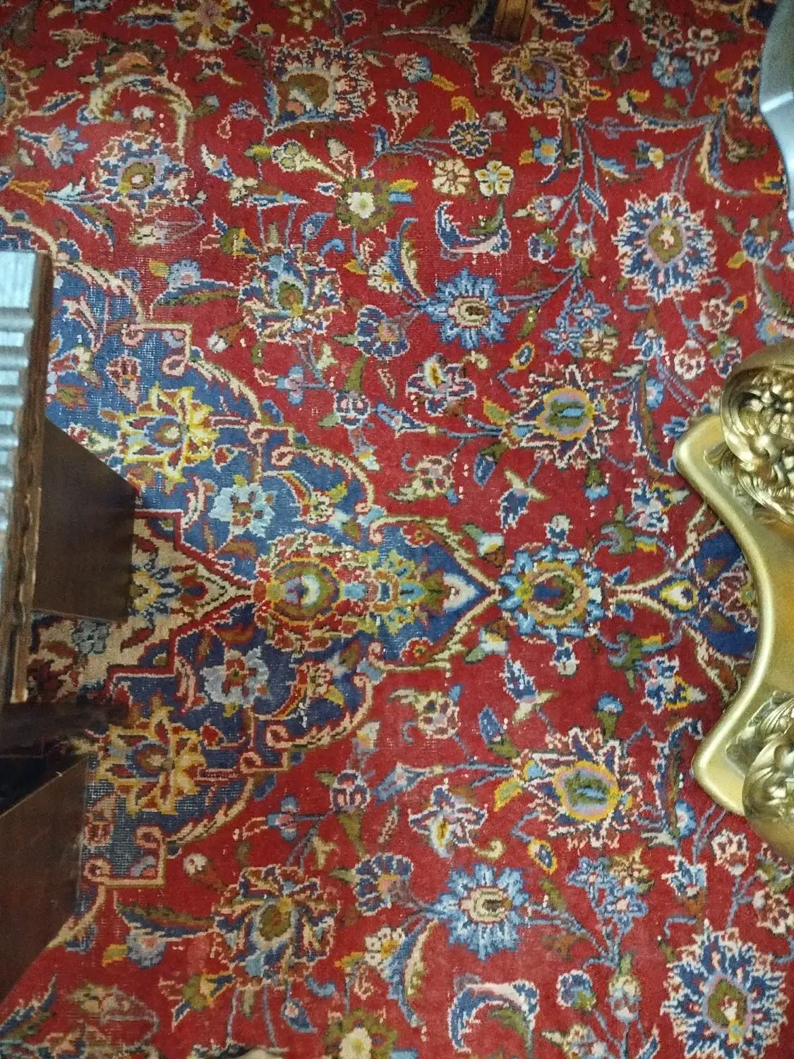 سلام دوعددفرش دستباف کارکرده قدیمی فروش فوری|فرش|قم, تولید دارو و یخچال|دیوار
