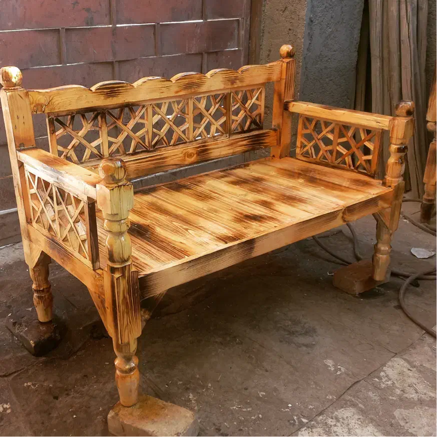 مبل سه نفره چوبی(تولیدی)|مبلمان خانگی و میز عسلی|یزد, |دیوار