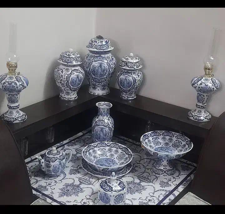 سرویس زیبای آنتیک قلم آبی|ظروف سرو و پذیرایی|تهران, ارامنه|دیوار