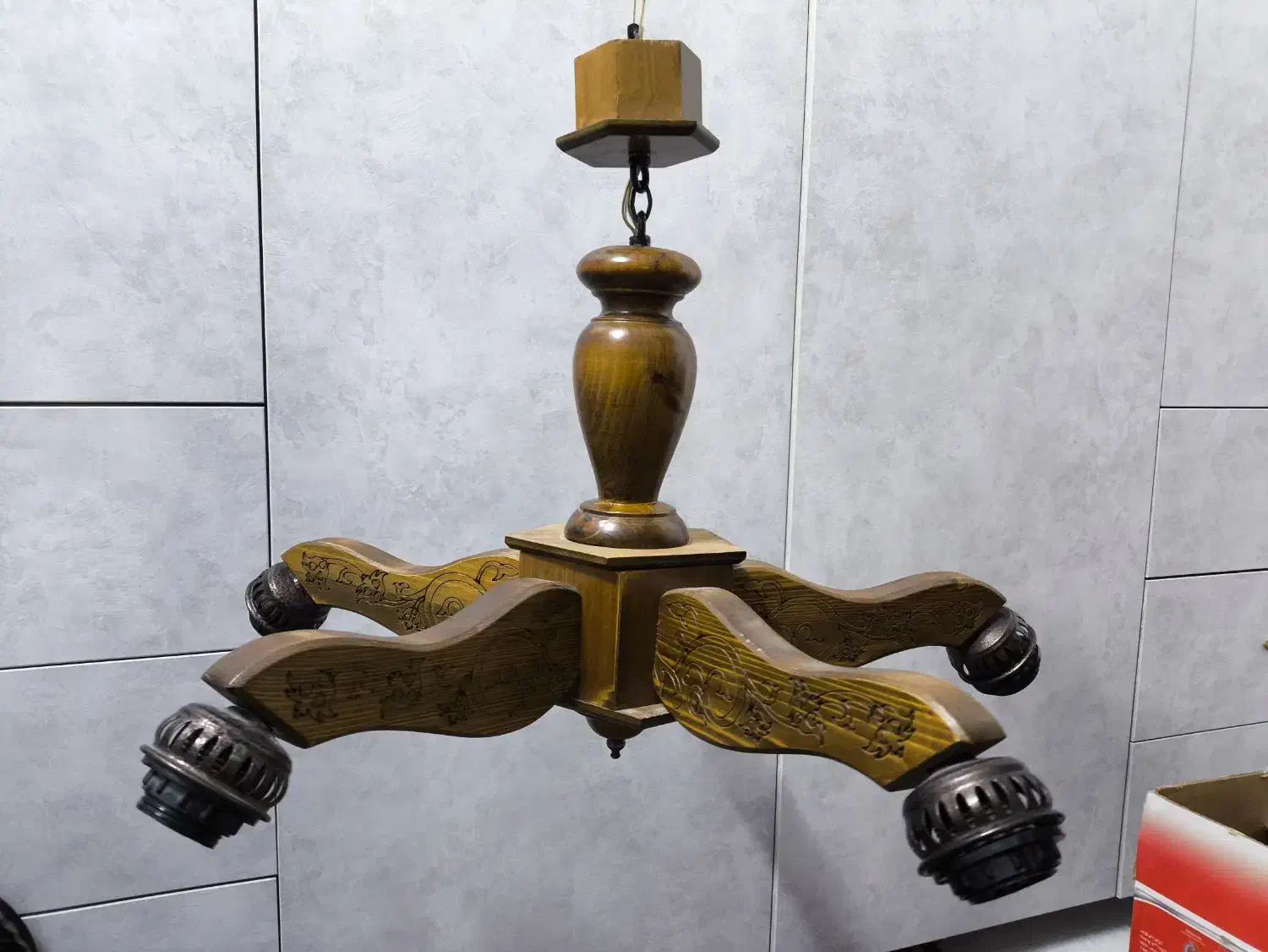 لوستر چوبی|لوستر و چراغ آویز|کرمان, |دیوار