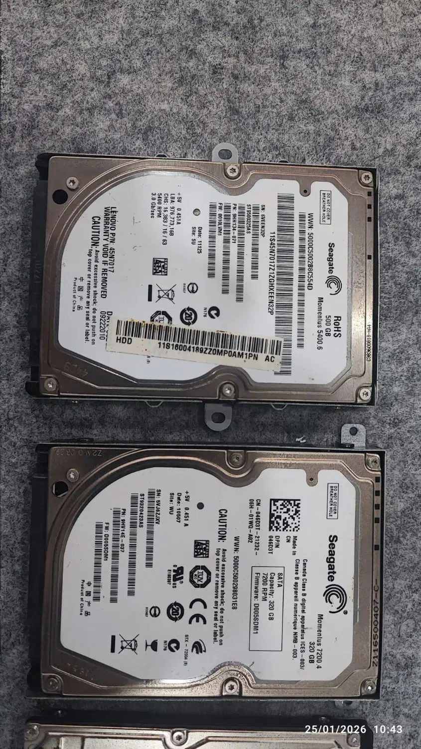 ۳ عدد هارد لپتاپی 500GB سلامت Seagate Hitachi|قطعات و لوازم جانبی رایانه|تهران, سهروردی|دیوار