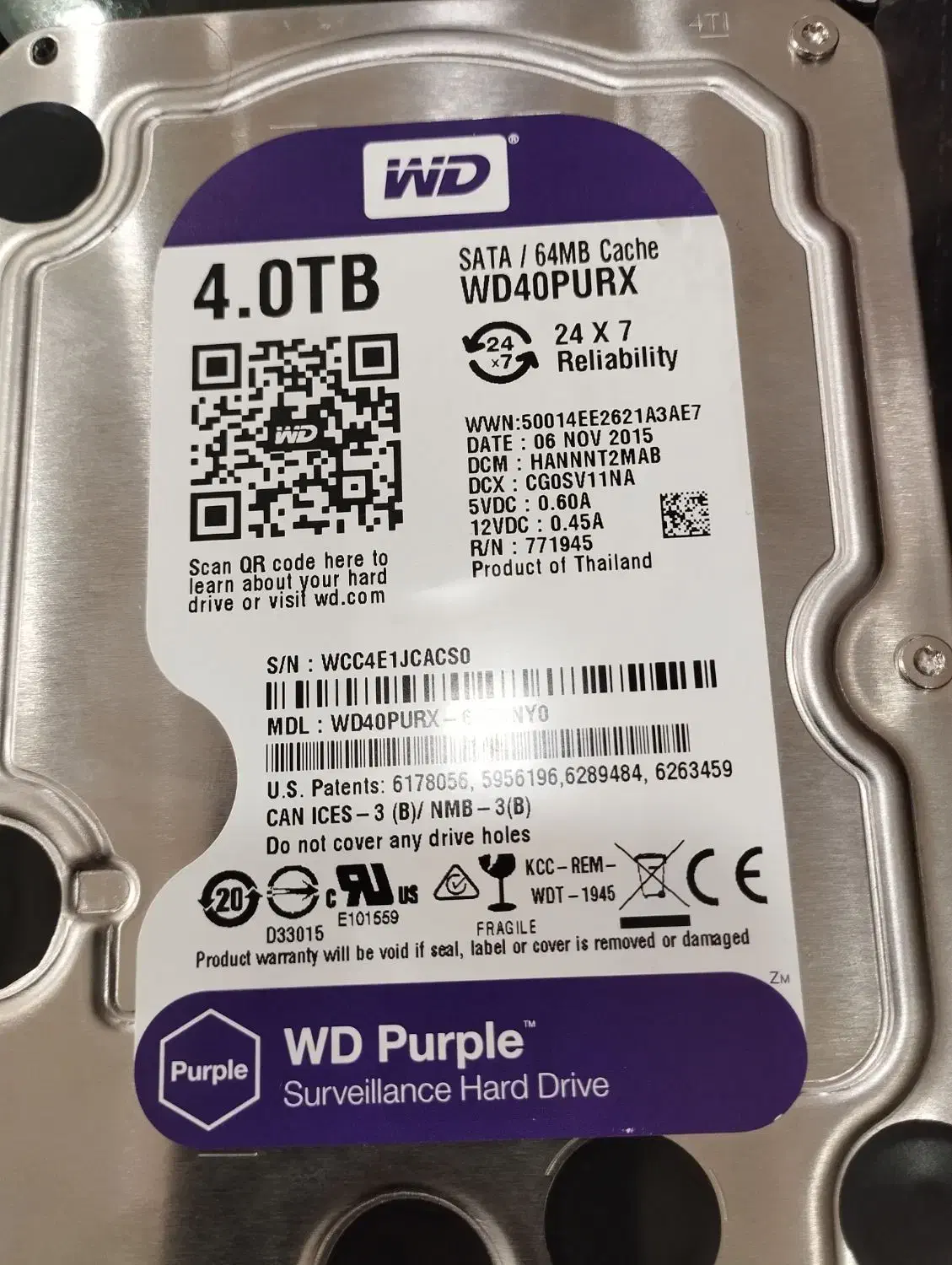 هارد ۴ ترا بنفش|قطعات و لوازم جانبی رایانه|عسلویه, |دیوار