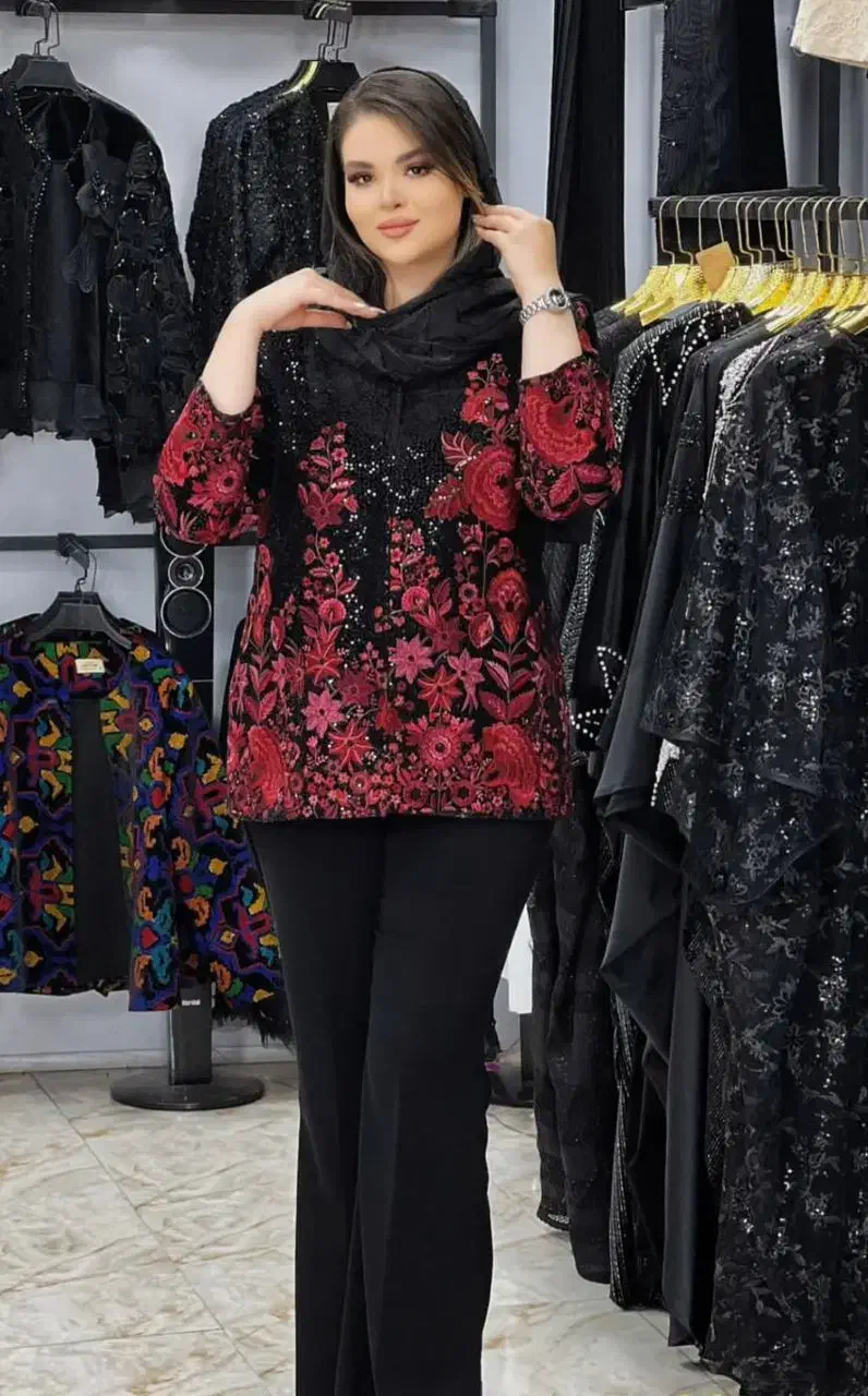 مخمل پولک دوزی مجلسی|لباس|ابهر, |دیوار