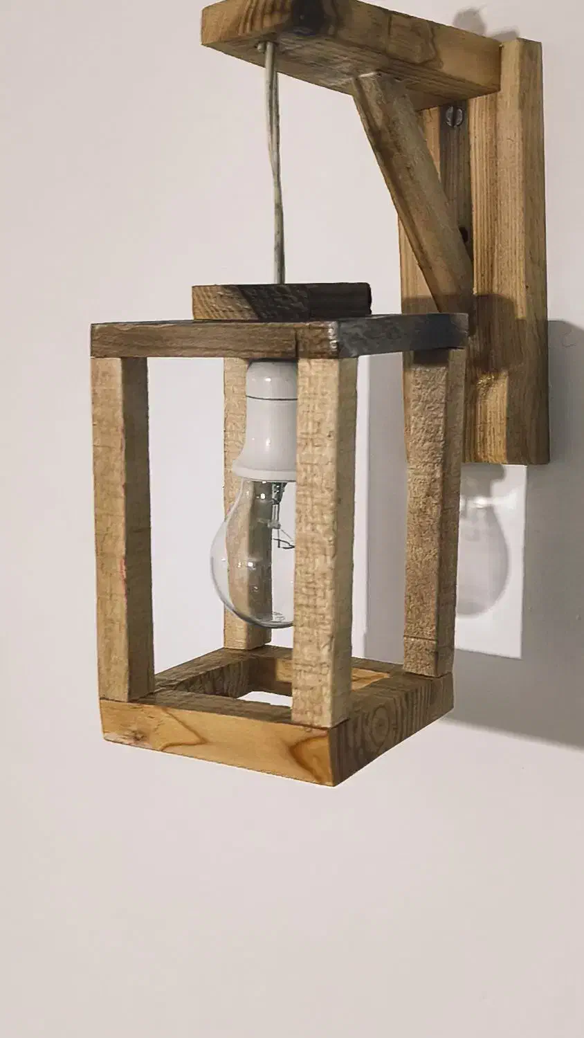 چراغ دیواری چوبی|لوستر و چراغ آویز|کرمانشاه, |دیوار