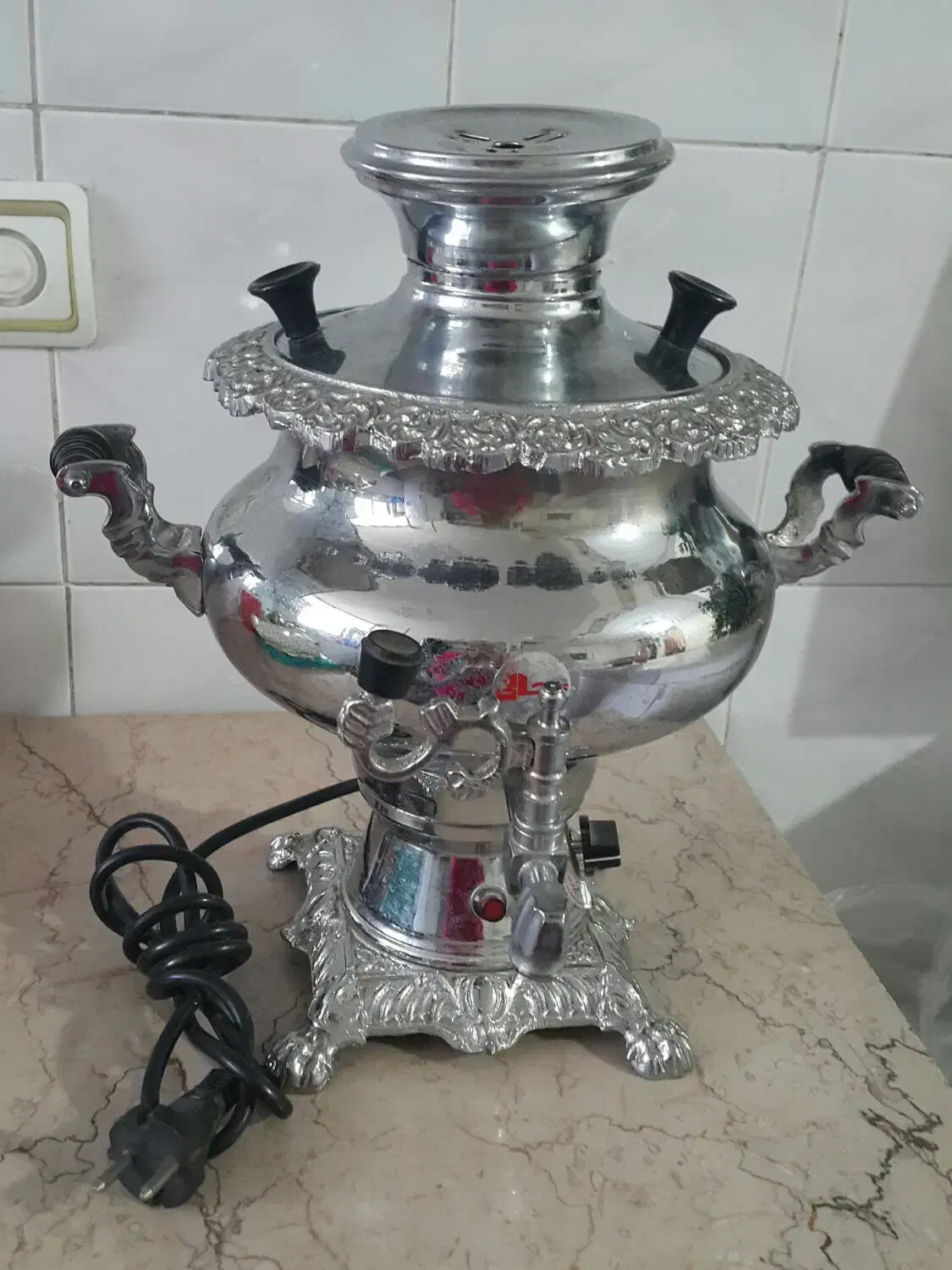 سماور برقی استیل محکم قدیمی|سماور، چایساز، قهوهساز|کرمان, |دیوار