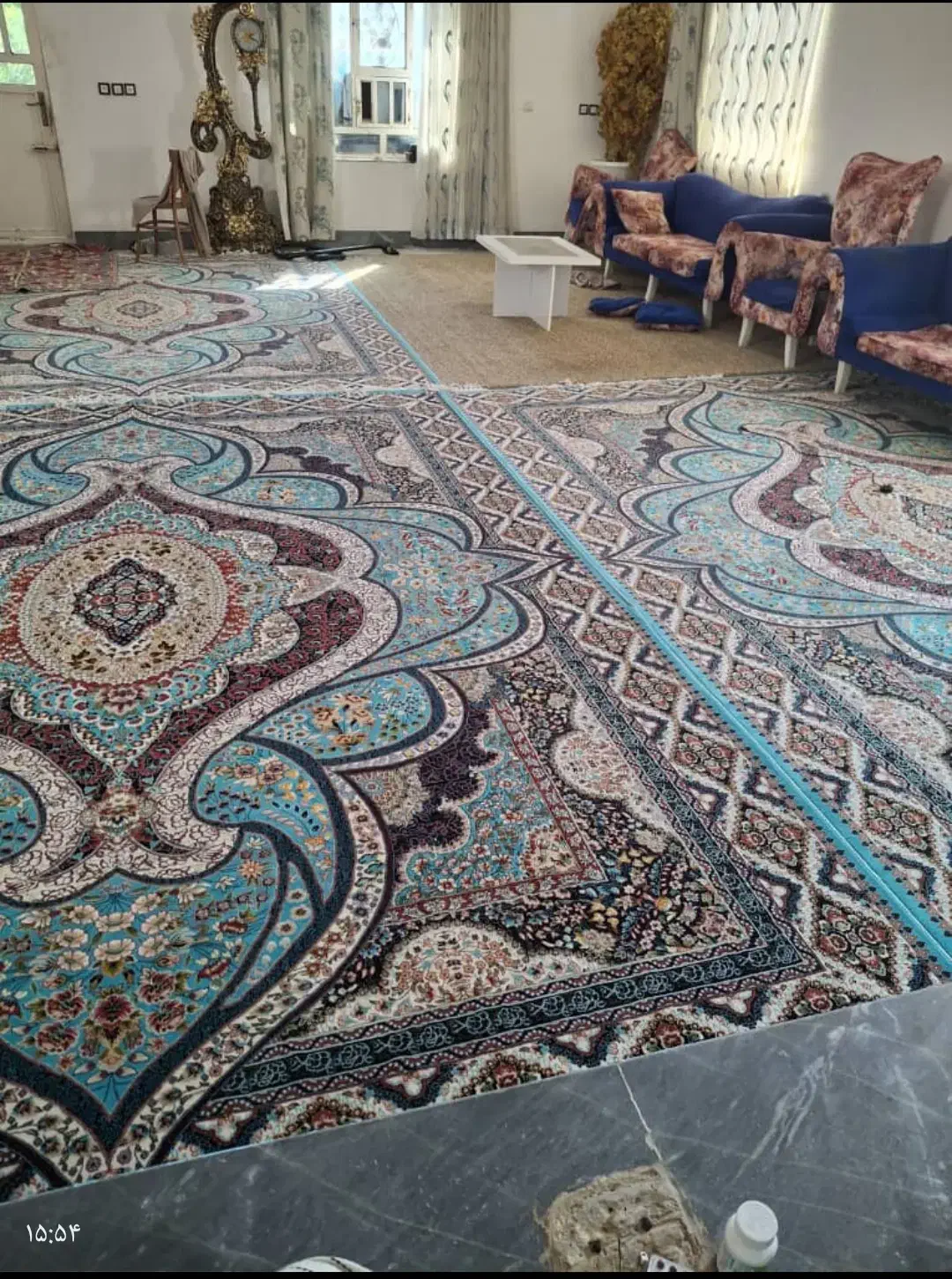 فرش نخی پازیریک در حد نو بدون هیچ گونه زدگی|فرش|نورآباد ممسنی, |دیوار