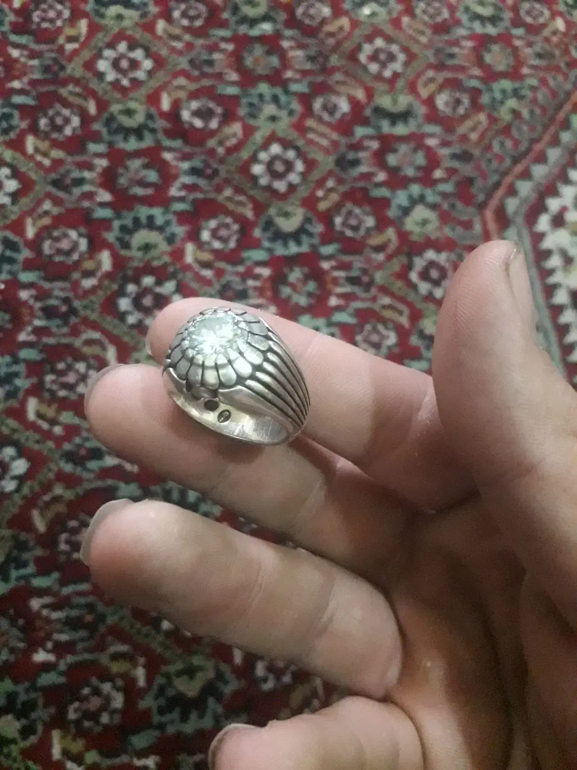 انگشتر دستساز با سنگ موزونایت|جواهرات|زنجان, |دیوار