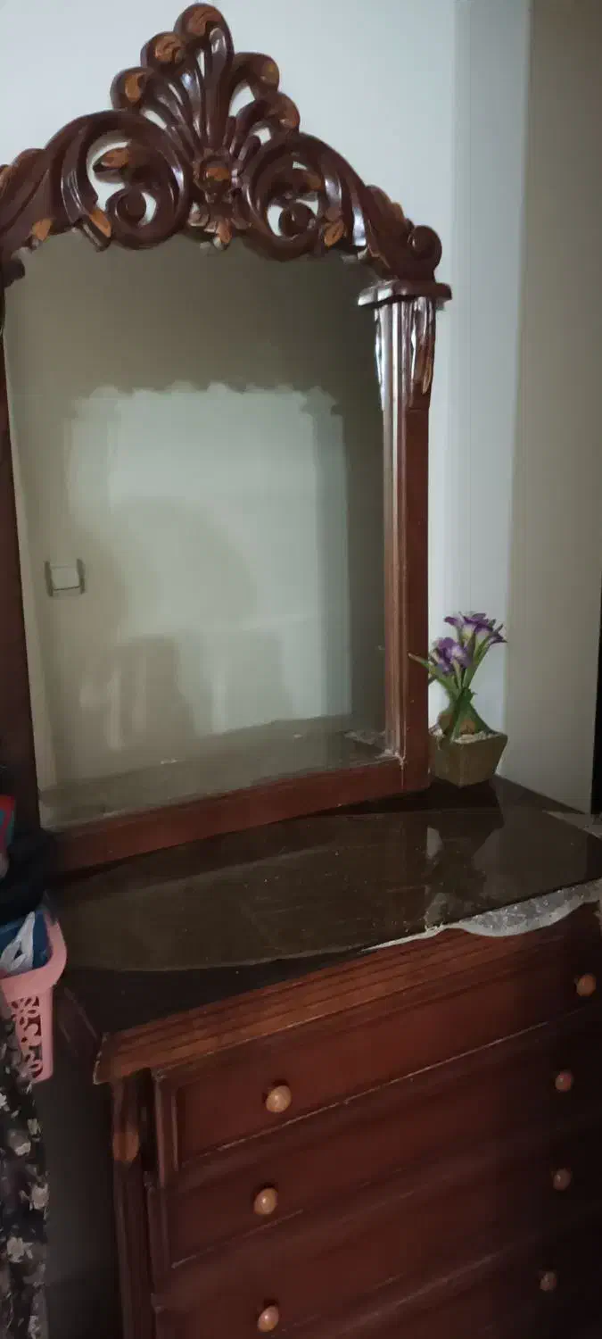 سرویس خواب کامل تخت وتشک،درآور و آینه ،پاتختی۲عدد|تخت و سرویس خواب|تهران, ائمه اطهار|دیوار