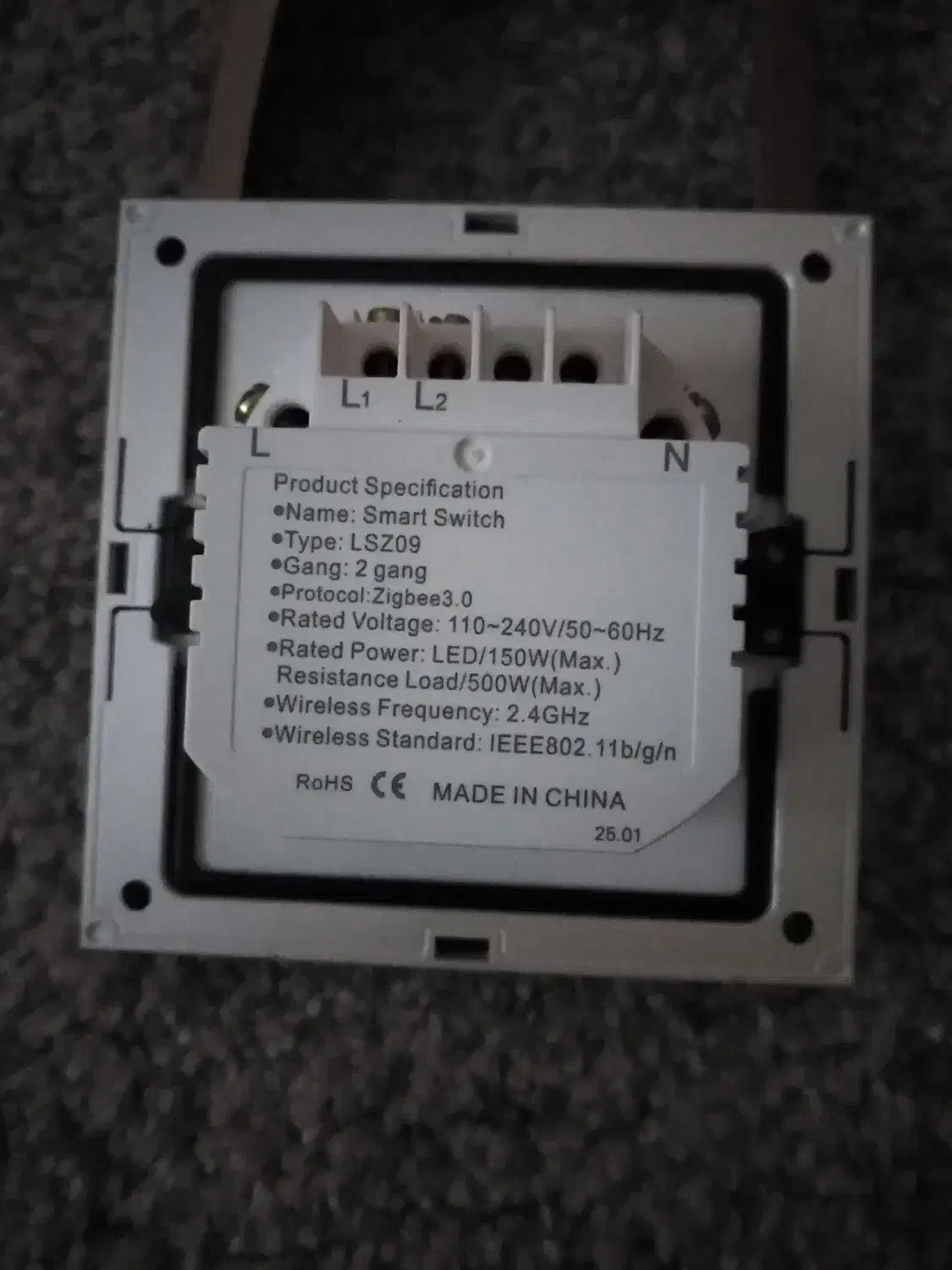 کلید دوپل هوشمند|لامپ و چراغ|پرند, فاز ۳|دیوار