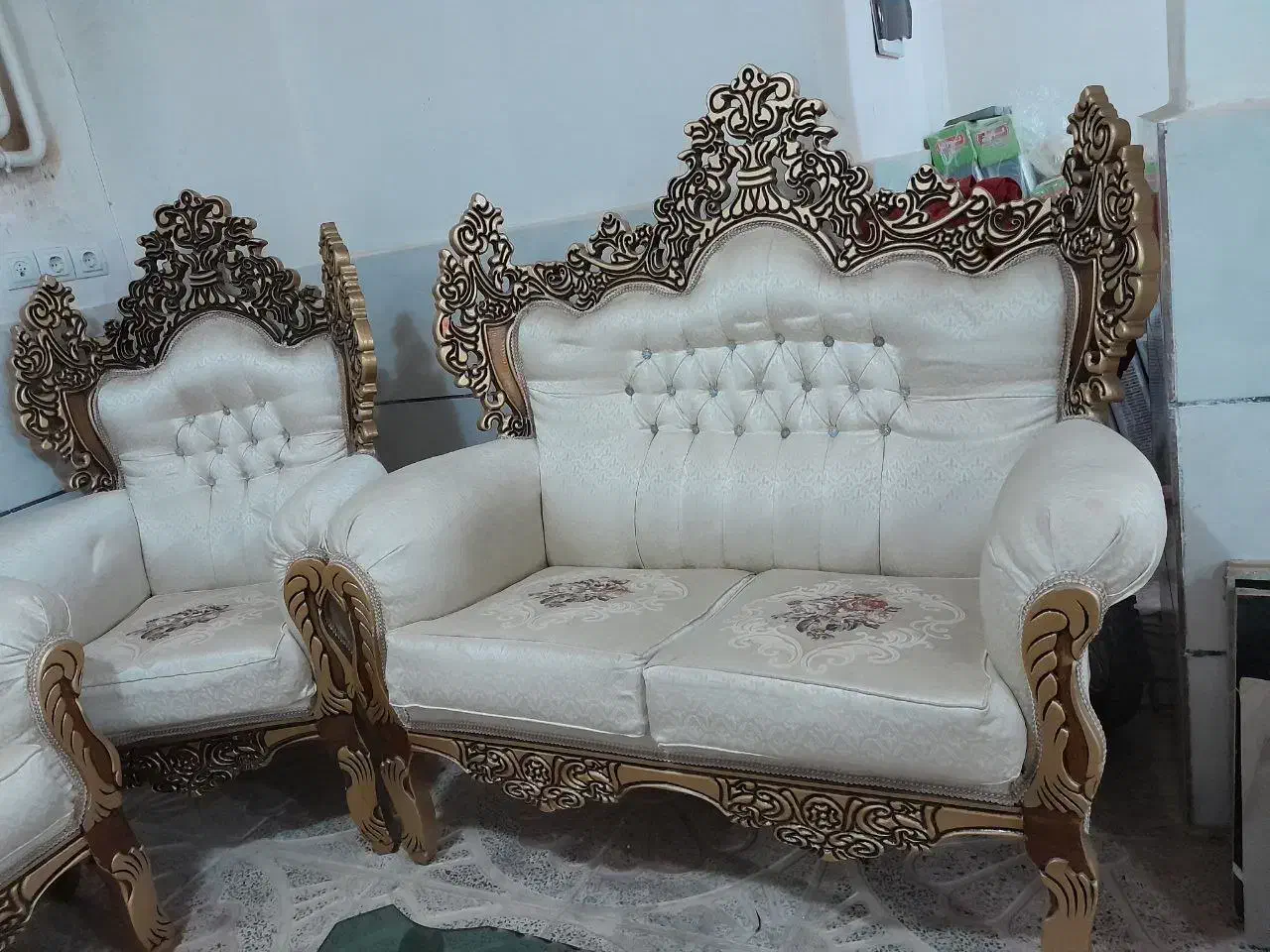 مبل سلطنتی۹نفره|مبلمان خانگی و میز عسلی|سنندج, |دیوار