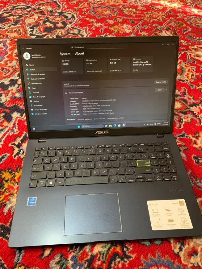 لپ تاپ ایسوس E510ma|رایانه همراه|شهریار, شهریار|دیوار