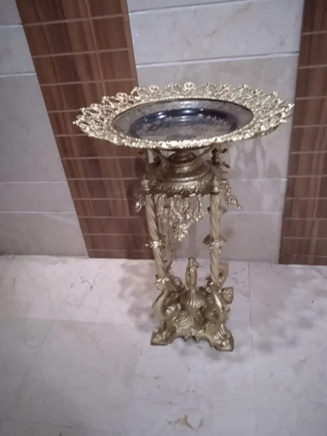 کنارسالنی میوه خوری برنجی برنزی قدیمی سنگین|صنایع دستی و سایر لوازم تزئینی|تهران, دریاچه شهدای خلیج فارس|دیوار