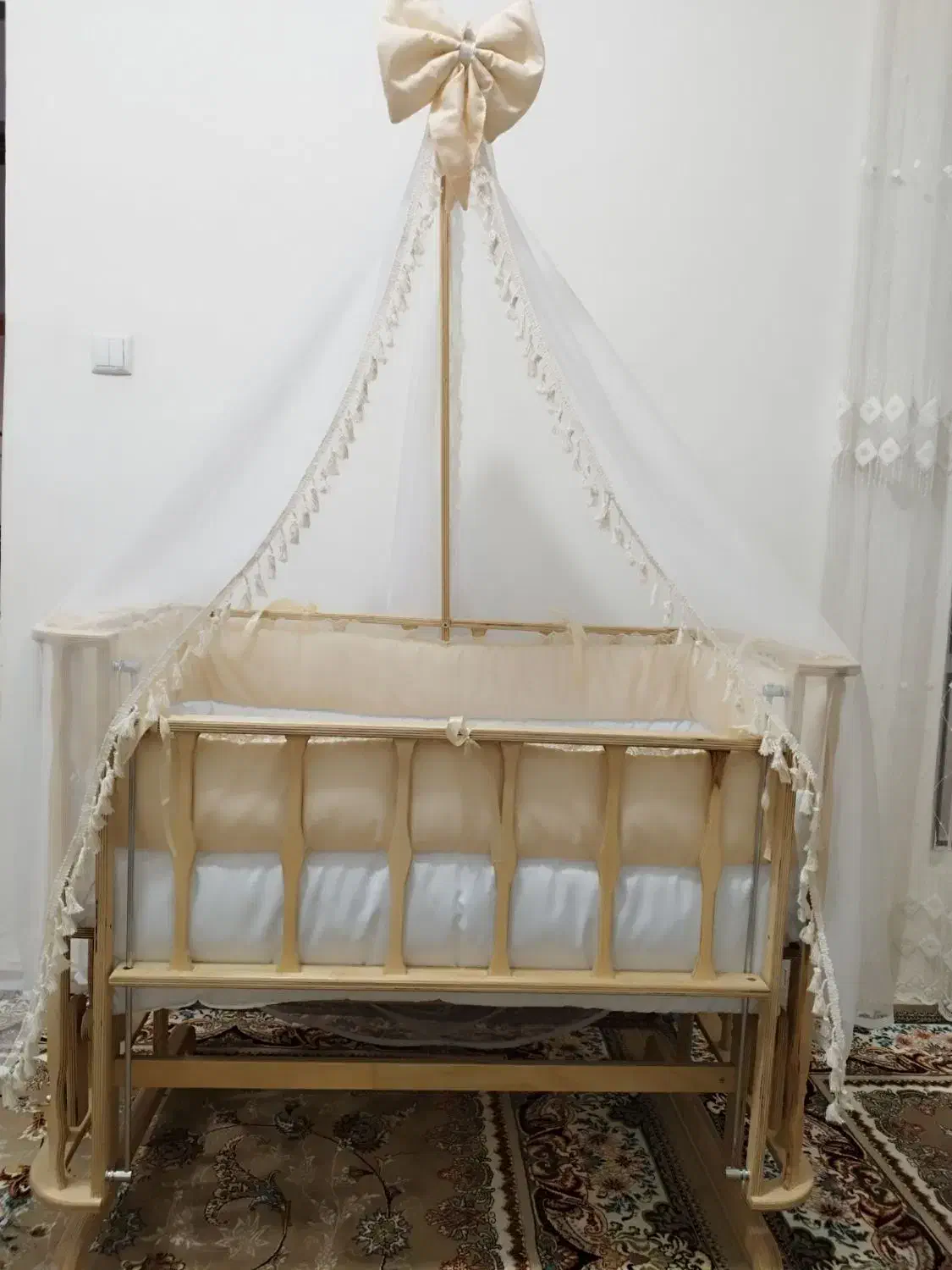 گهواره نوزاد طرح فرشته مدل اروپایی|تخت و صندلی بچه|سقز, |دیوار