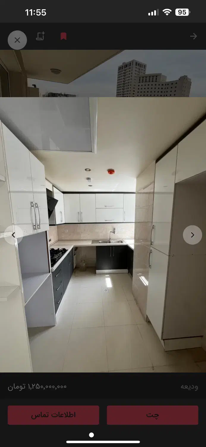 ۹۸متر۲خواب نوسازوتمیزطبقات بالا/رزمال/دریاچه