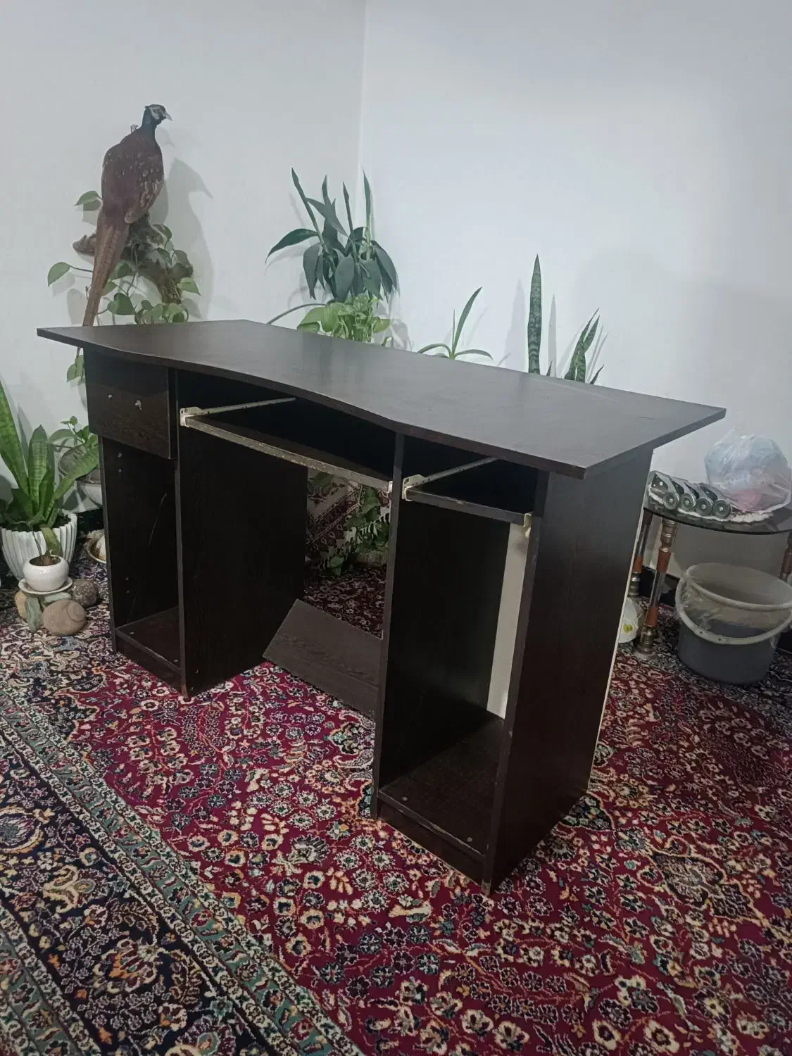 میزکامپیوتر چوبی مشکی|میز تحریر و کامپیوتر|قائم‌شهر, |دیوار