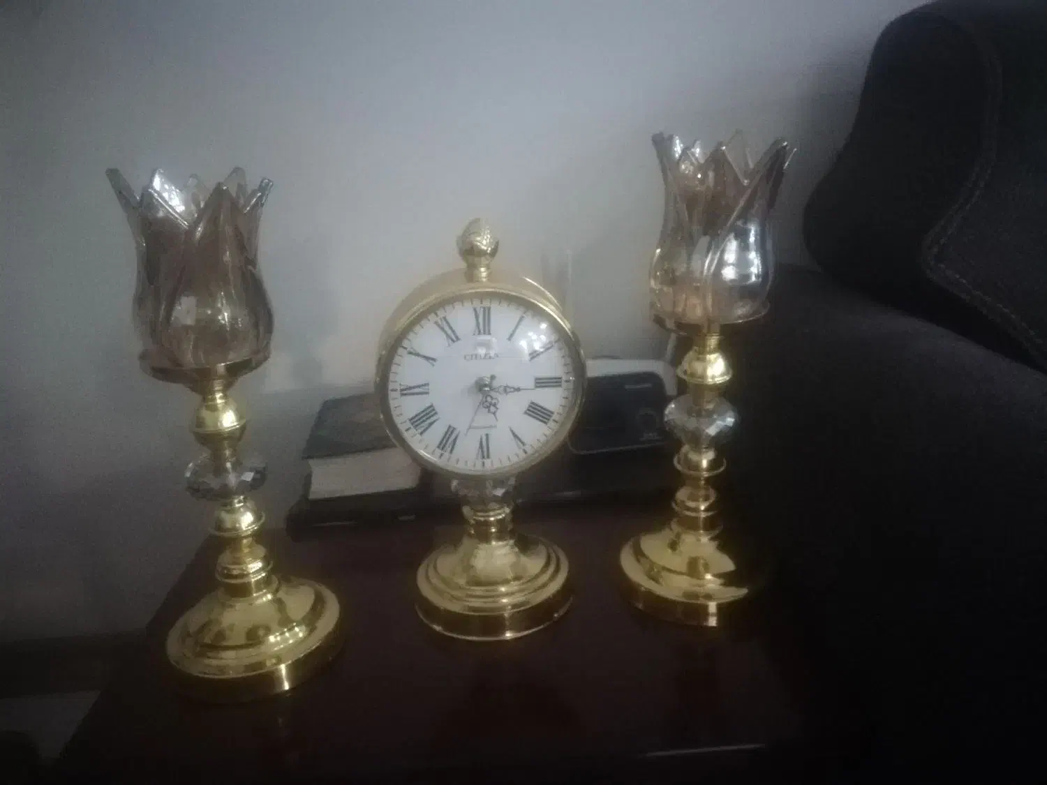 ساعت و لاله جا شمعی|ساعت دیواری و تزئینی|شیراز, زرهی|دیوار