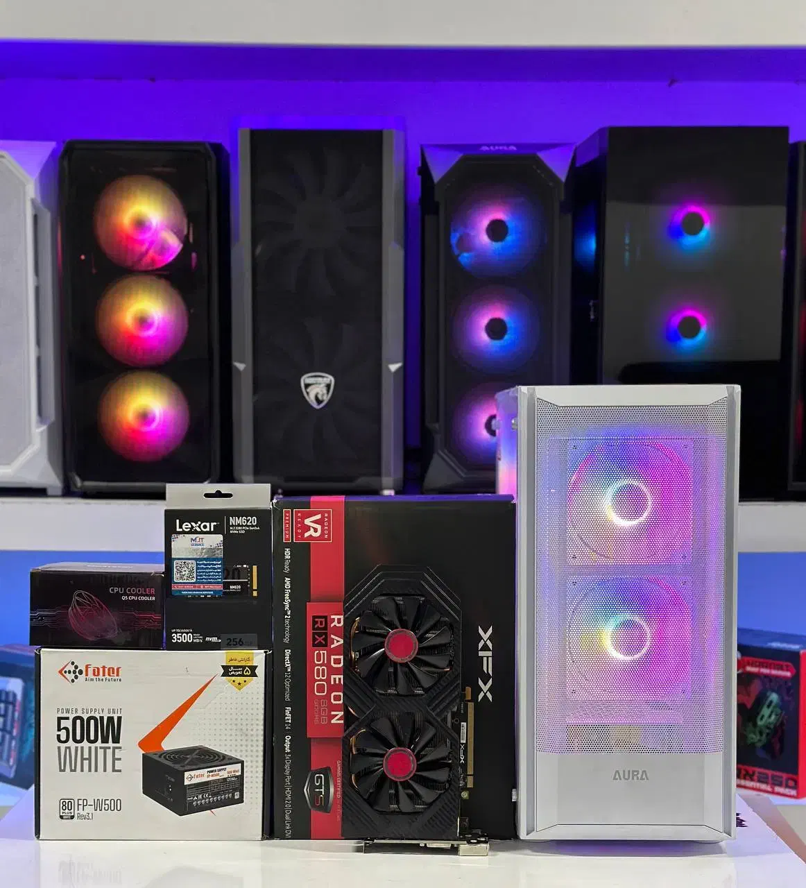 کیس گیمینگ نسل ۸ گرافیک RX580 8GB رم 16گیگ|رایانه رومیزی|مشهد, فلسطین|دیوار