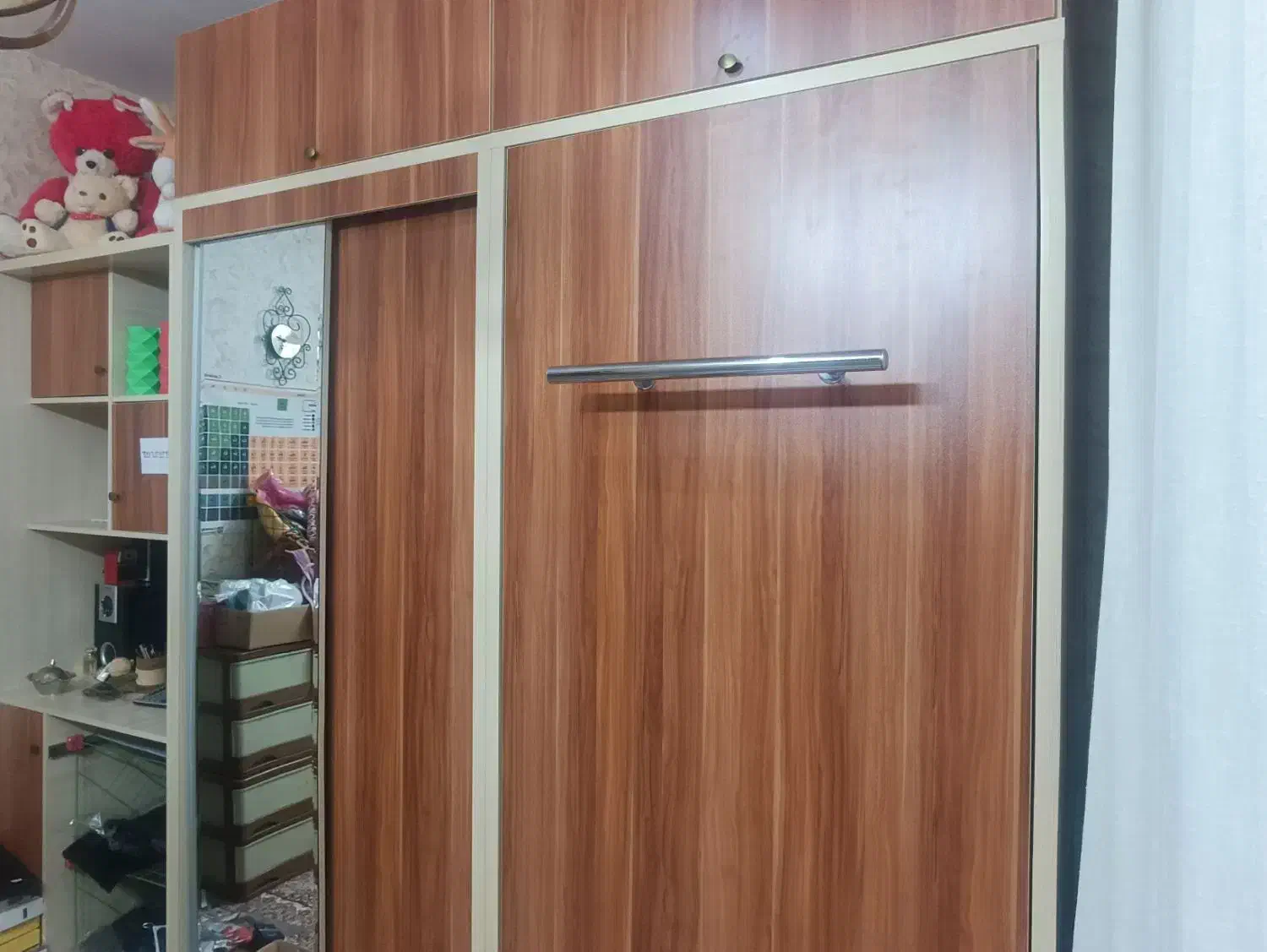 تخت کمجا یک نفره به همراه تشک و کمد|تخت و سرویس خواب|پاکدشت, پاکدشت (مامازند)|دیوار