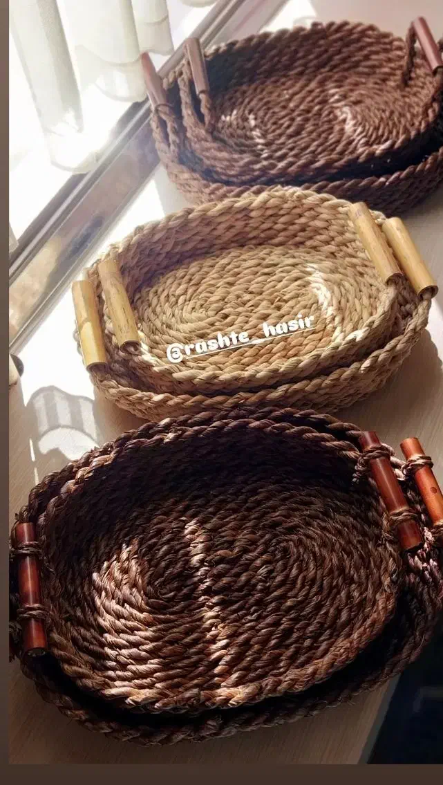 دست سازه های حصیری|صنایع دستی و سایر لوازم تزئینی|رشت, نخودچر|دیوار