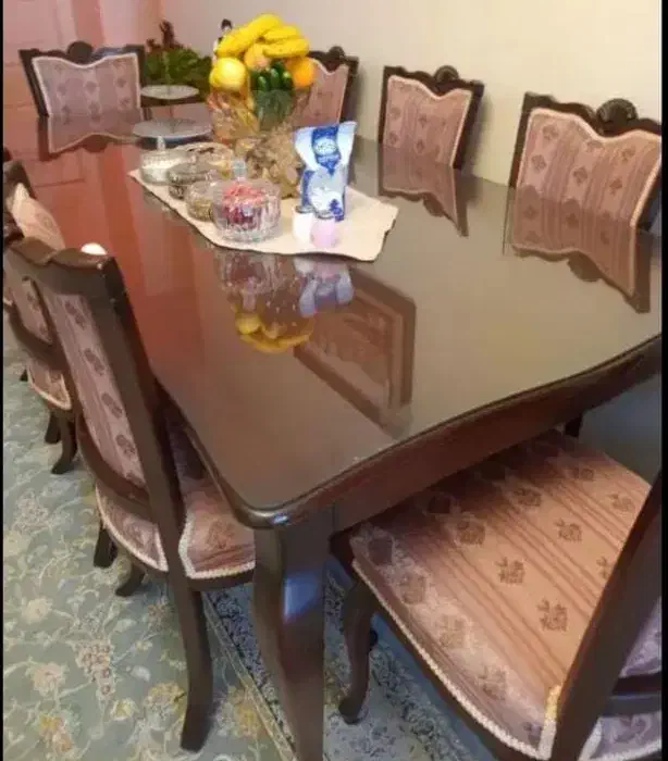 میز ناهار خوری ۸ نفره کاملا سالم و تمیز در حد نو|میز و صندلی غذاخوری|پردیس, فاز ۱۱|دیوار