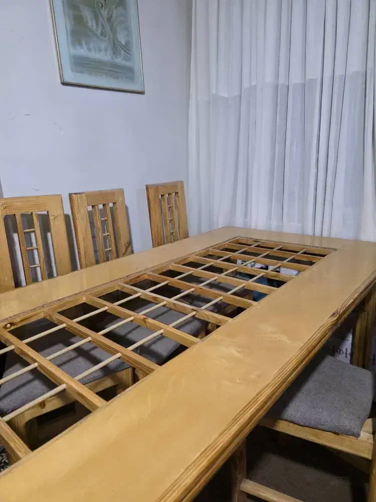 میز و صندلی چوبی ۶ نفره|میز و صندلی غذاخوری|تهران, ایوانک|دیوار