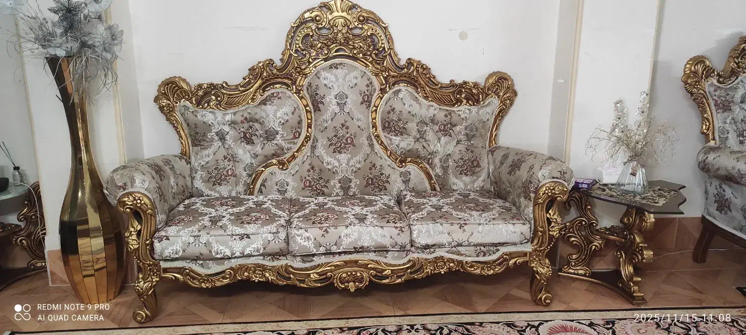 مبل سلطنتی نه نفره|مبلمان خانگی و میز عسلی|بندرعباس, |دیوار